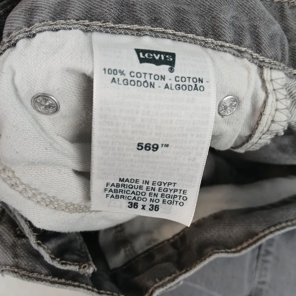 Levis 569 36x36 Mens Jeans Gray Loose Straight ***Actual 35x33 ***‎